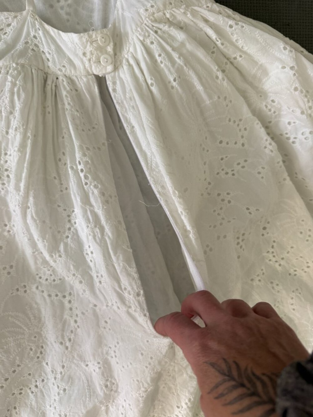 Rachel Antonoff White Eyelet Princess Dress Midi-Cotton- Size 6- MSRP $299 - Picture 14 of 16